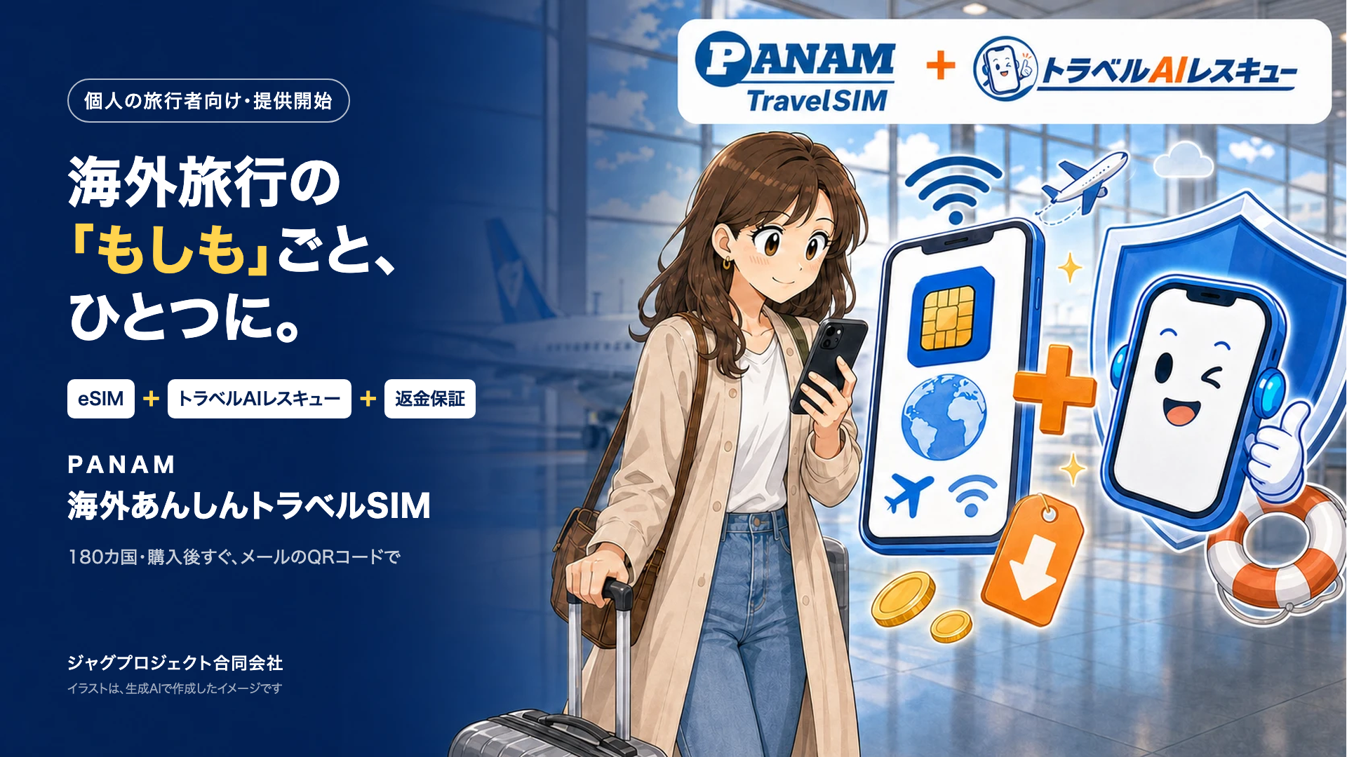 PANAM 海外あんしんトラベルSIMのプレスリリースを発表しました