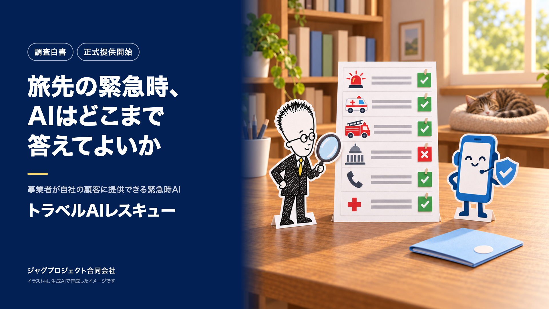 トラベルAIレスキューと調査白書の発表画像